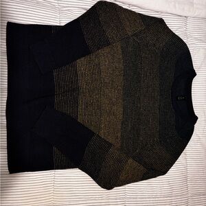 lululemon athletica Black and Gold Crewneck Sweater